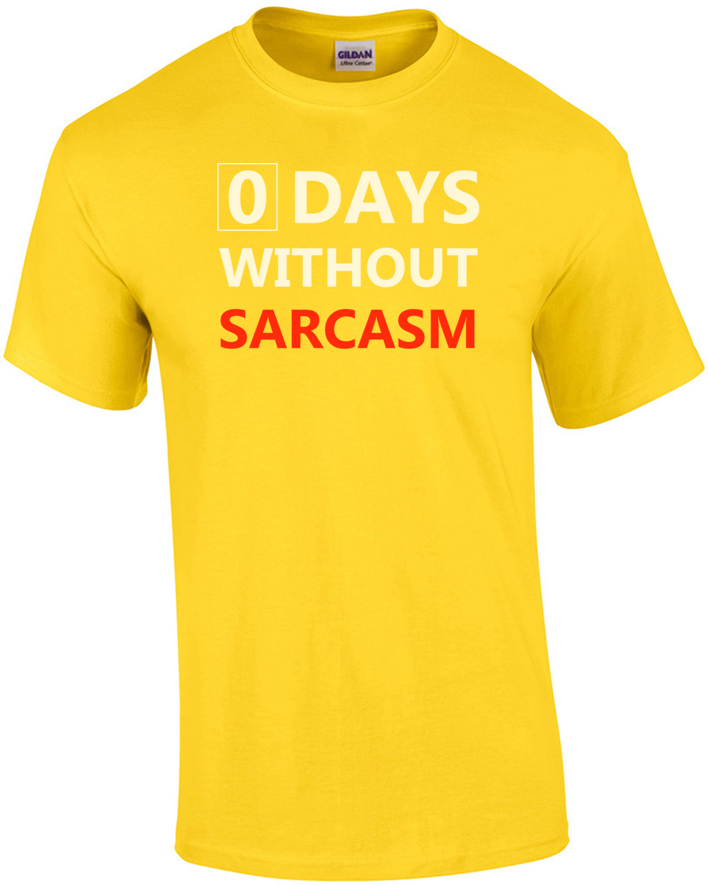 0 Days Without Sarcasm Funny Sarcastic T Shirt Ebay