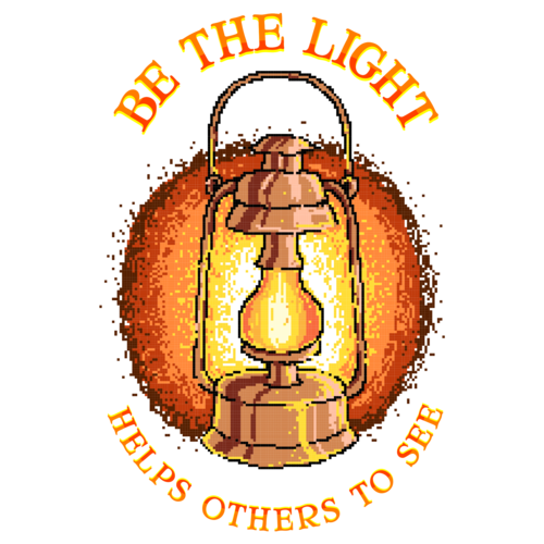 Be The Light Helps Others To See Retro Motivational T-Shirt