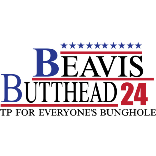 Beavis Butthead 2024 TP for everyone's bunghole funny 2024 election t