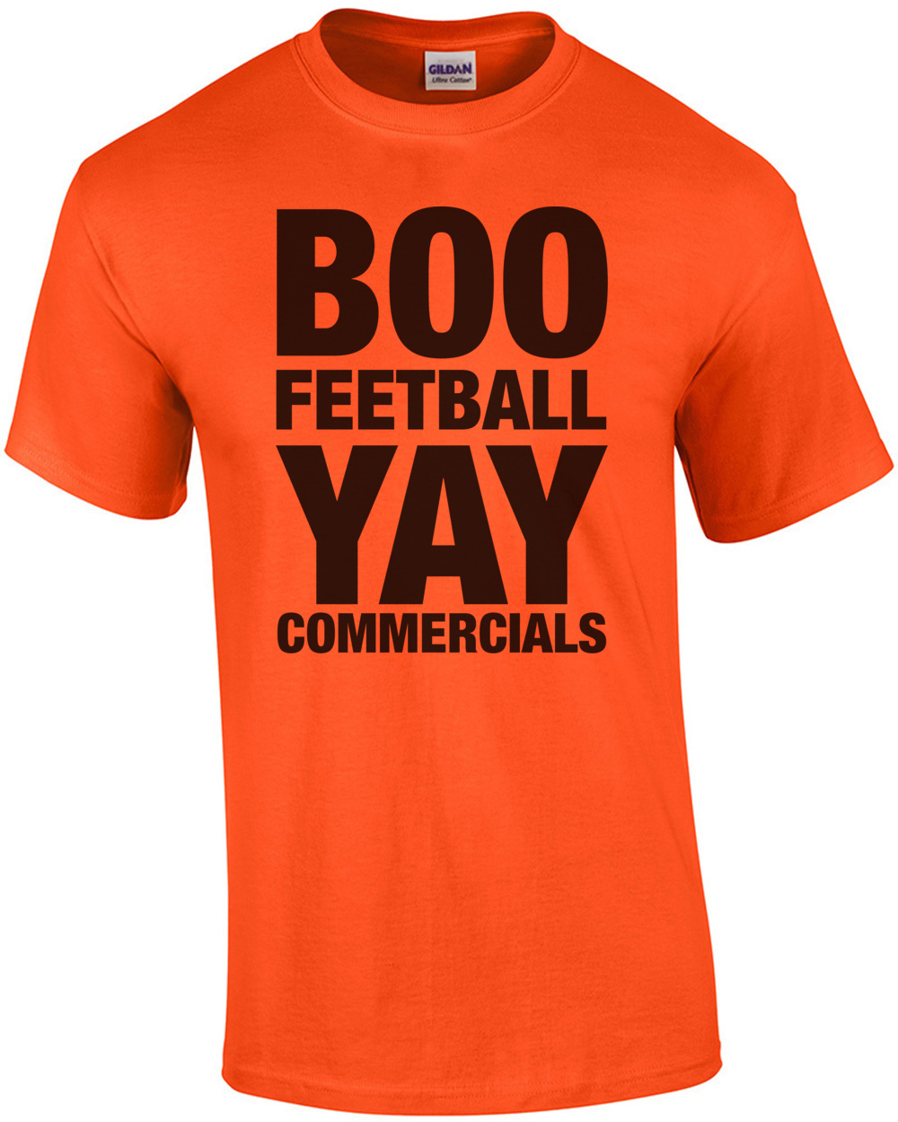 Boo Feetball Yay Commercials Funny Super Bowl Shirt