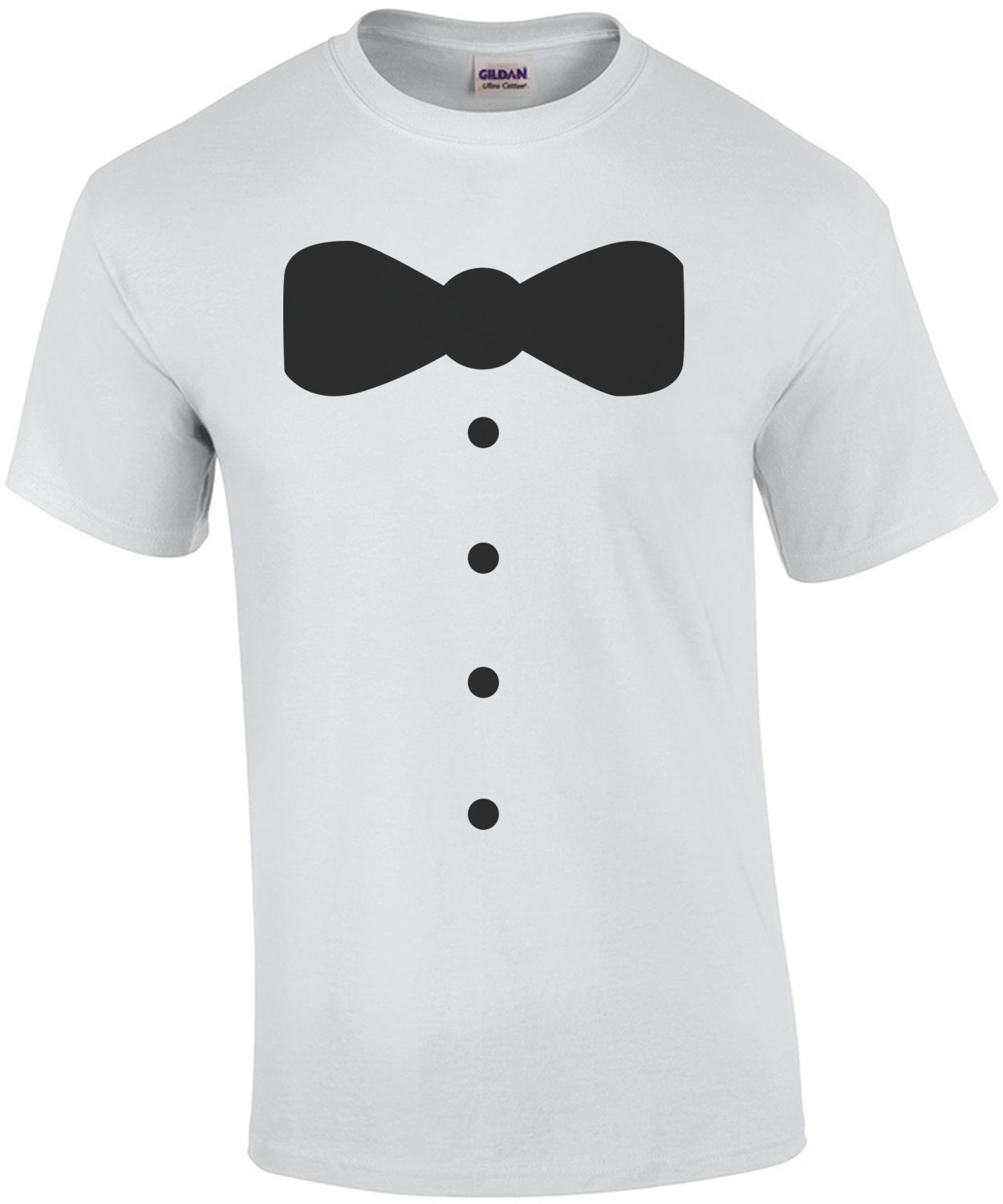 tuxedo t shirt with real bow tie