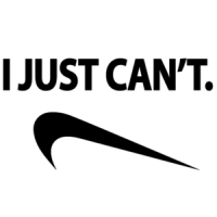 I Just Can't. Nike Parody T-Shirt