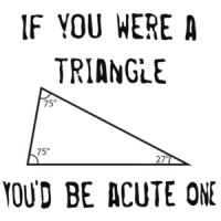 If you were a triangle you'd be acute one. Funny T-Shirt