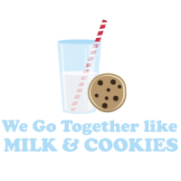 We go together like milk and cookies t-shirt