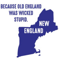 Because old England was wicked stupid. New England.  Maine, Vermont, New Hampshire, Massachusetts, Rhode Island, and Connecticut - New England T-Shirt