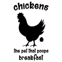 Chickens the pet that poops breakfast - funny t-shirt