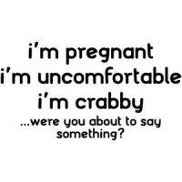 I'm Pregnant, Uncomfortable And Crabby, Were You About To Say Something?  Funny Pregnancy Shirt