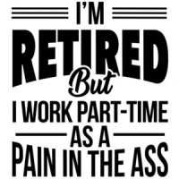 I'm retired but I work part-time as a pain in the ass - retirement t-shirt