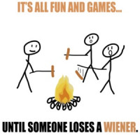 It's all fun and games until someone loses a wiener. Funny T-Shirt