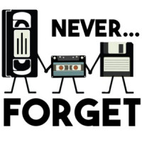 Never Forget - VHS Tape, Floppy Disk, Tape, Funny Nostalgia T-Shirt