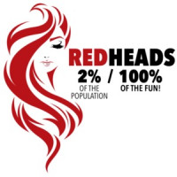 Redheads 2% of the population - 100% of the fun! - ladies t-shirt