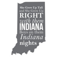 She grew up tall and she grew up right with them Indiana boys on them Indiana nights - Tom Petty Indiana T-Shirt