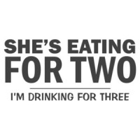 She's Eating For Two, I'm Drinking for Three Funny Pregnancy Shirt For Men