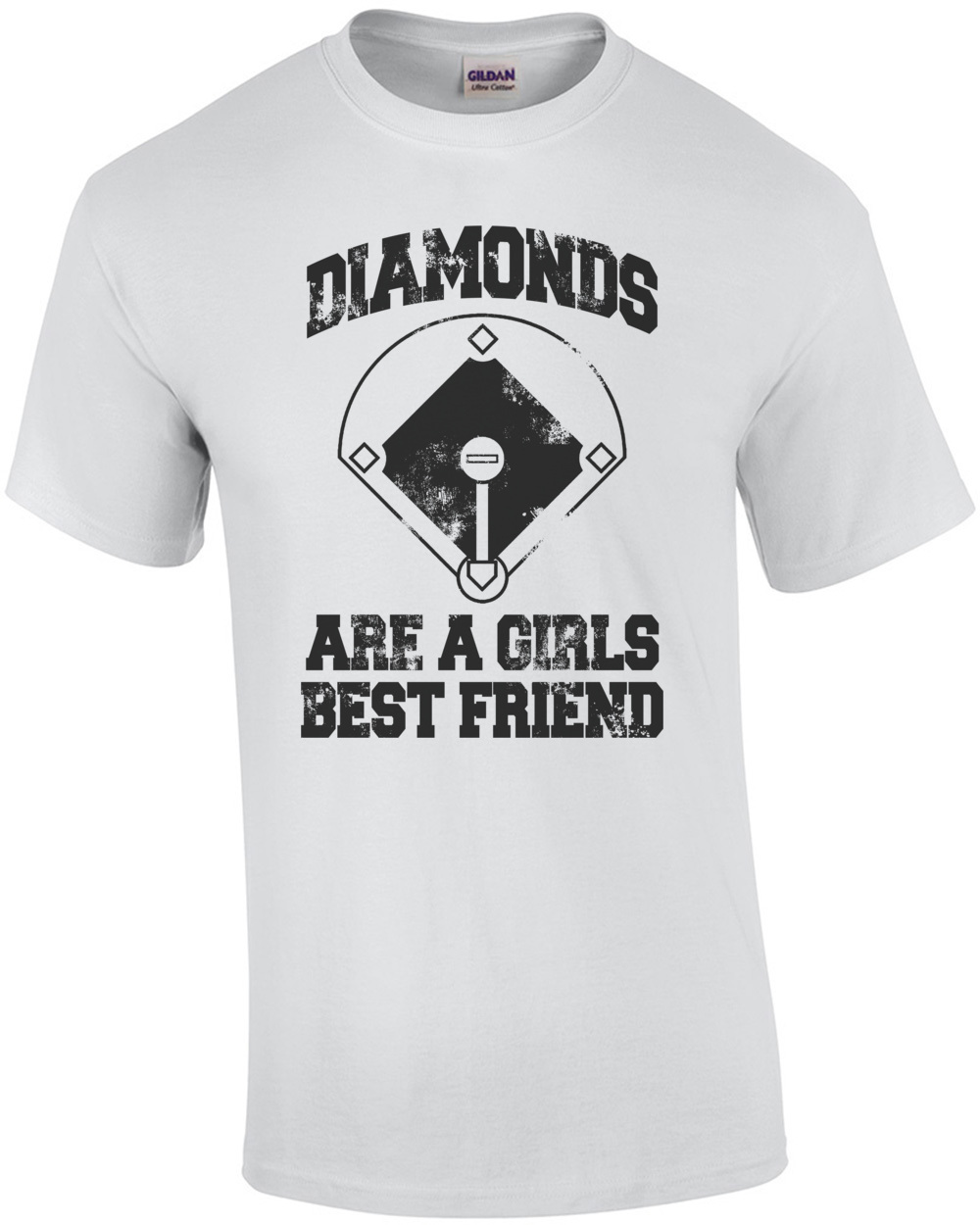 diamonds are a girl's best friend baseball shirt