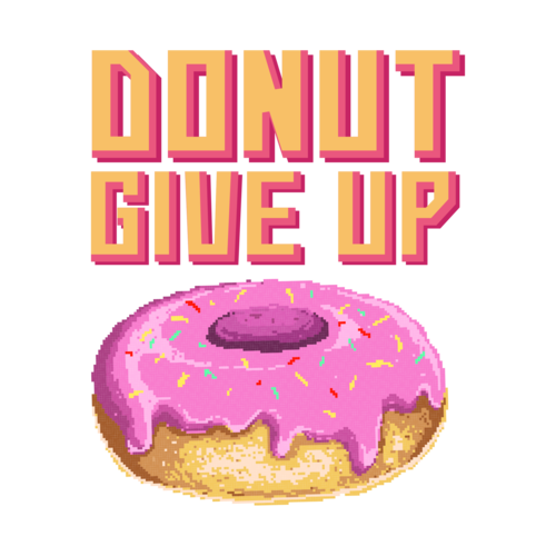 donut give up shirt