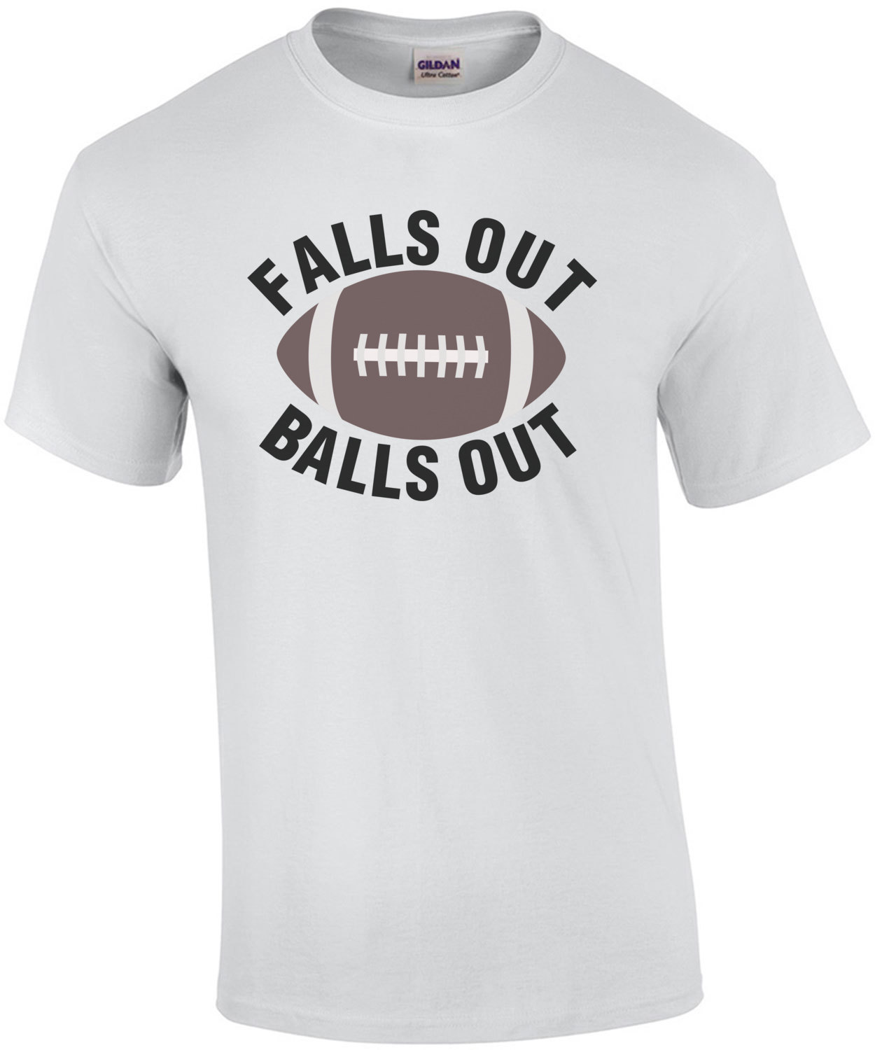 Funny Football Shirt Falls Out Balls Out T-shirt Fantasy 