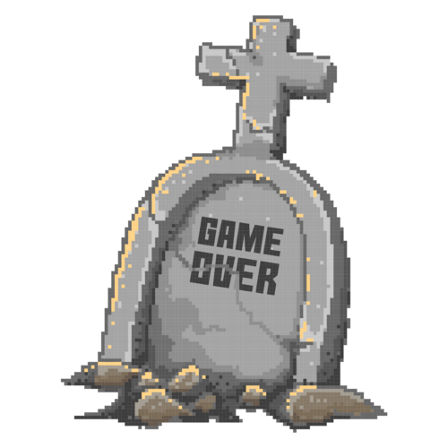 Game Over Retro Tombstone T-Shirt