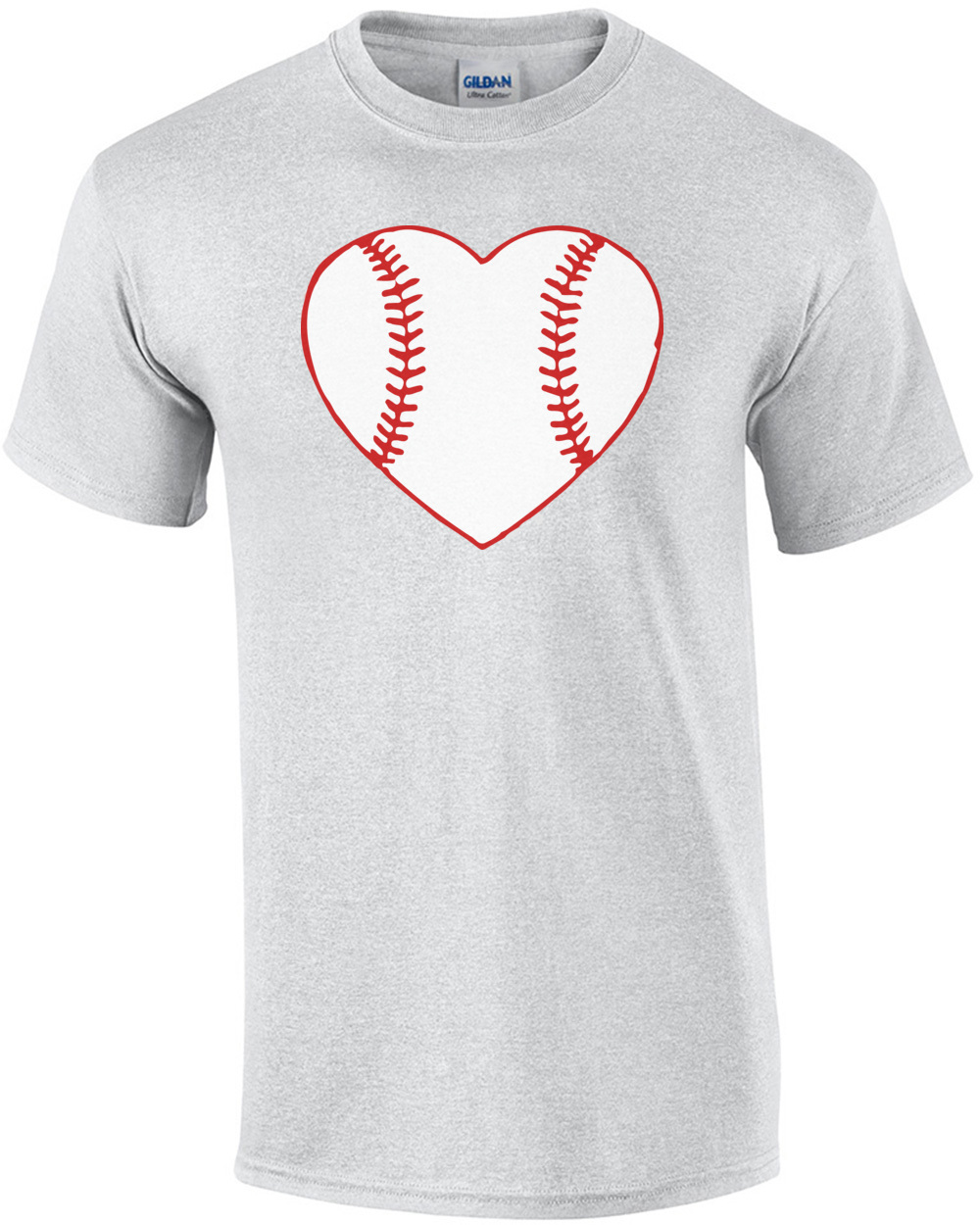 baseball heart t shirt