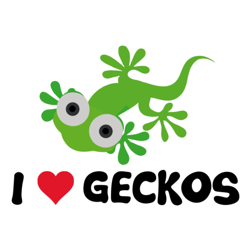 I love (heart) geckos - gecko t-shirt