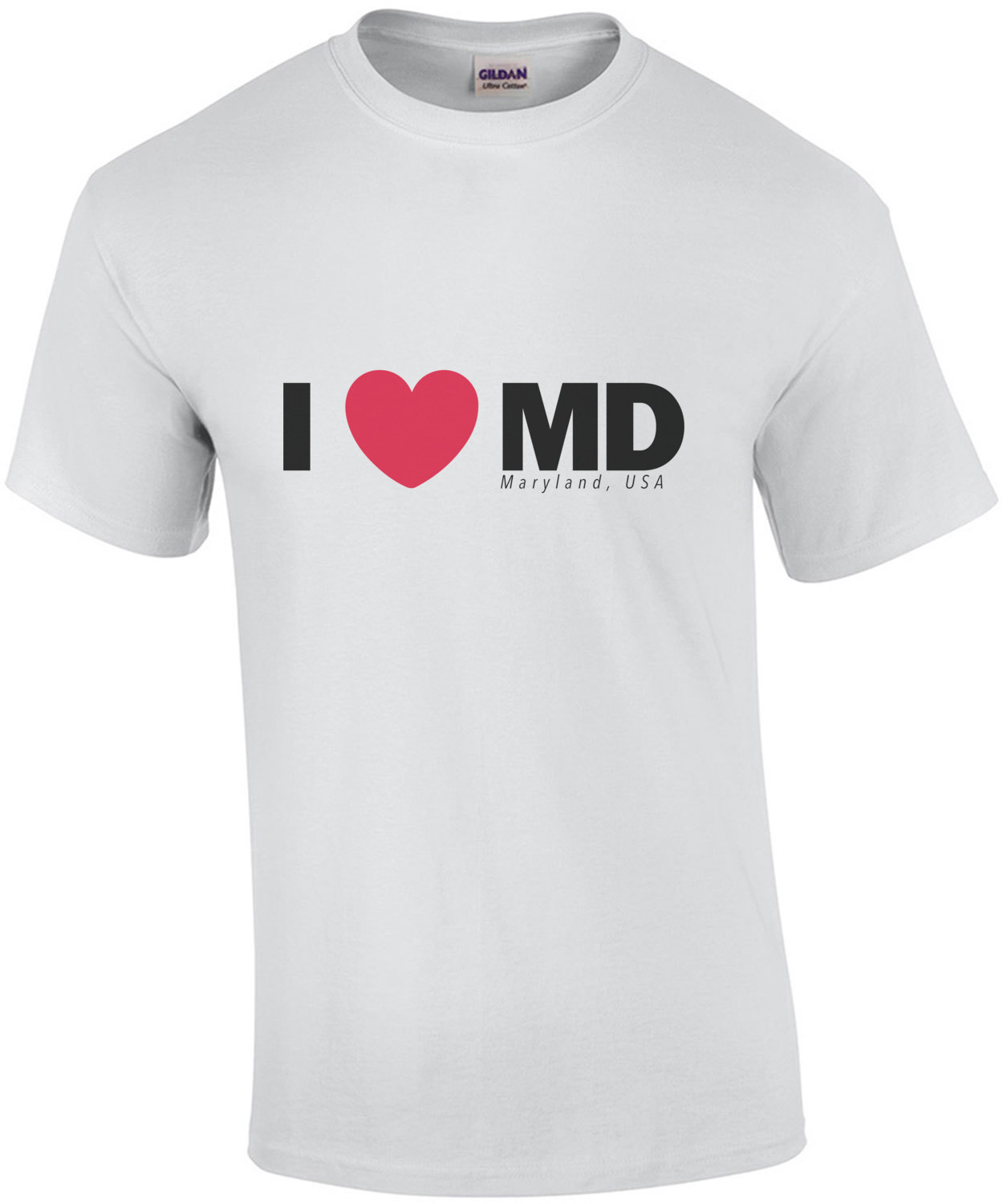 CafePress - I Heart Maryland Flag MD T Shirt - Women's Dark T-Shirt