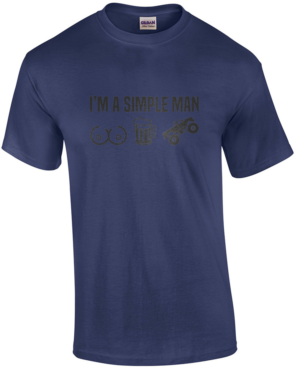 I'm a simple man - breasts, beer, and trucks - funny t-shirt