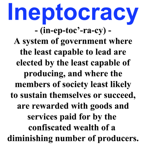 Ineptocracy Definition Political T Shirt