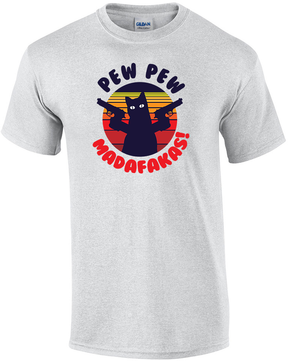 Pew Pew Madafakas! Funny Cat T-Shirt