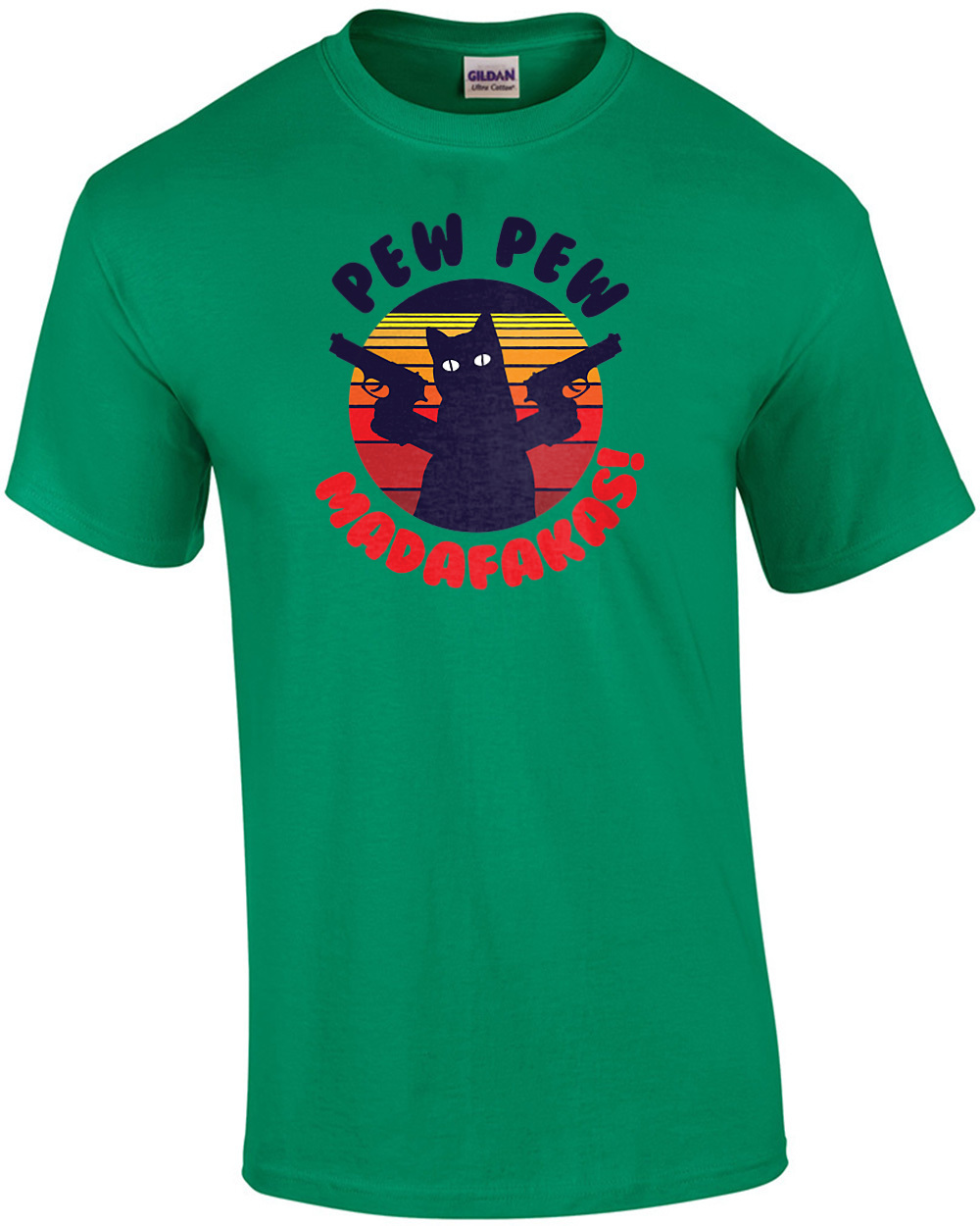 Pew Pew Madafakas! Funny Cat T-Shirt