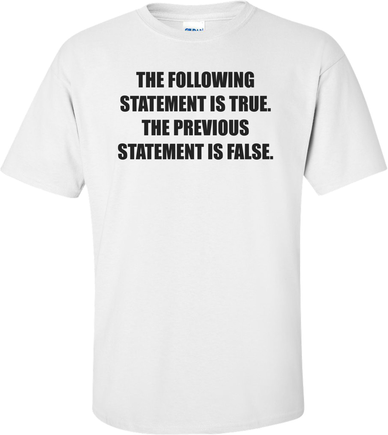 the-following-statement-is-true-the-previous-statement-is-false-shirt