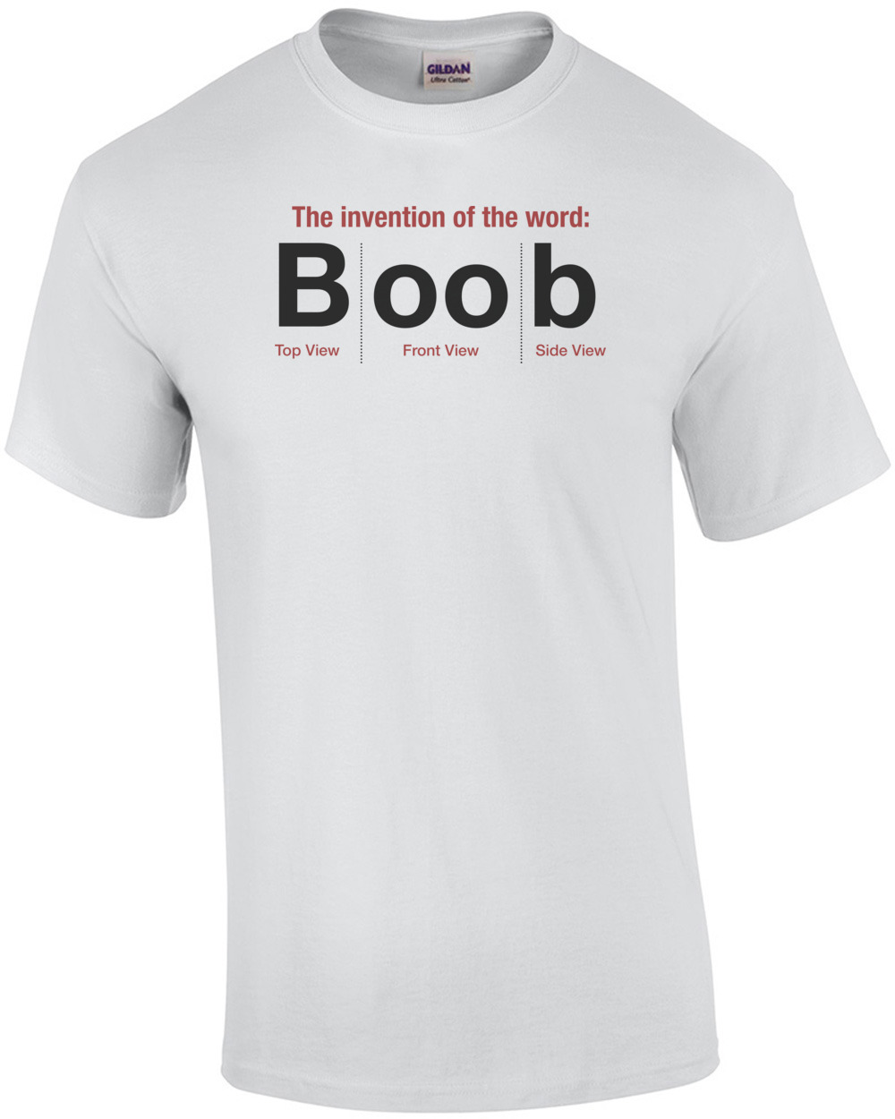 1Tee Mens Invention Of The Word Boob T-Shirt