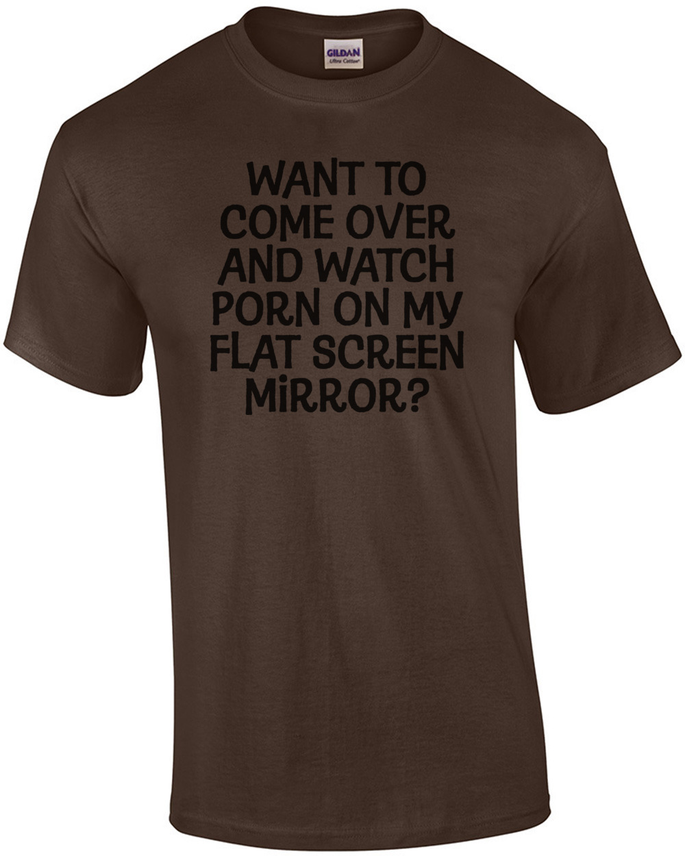 Want to come over and watch porn on my flat screen mirror? Funny Shirt